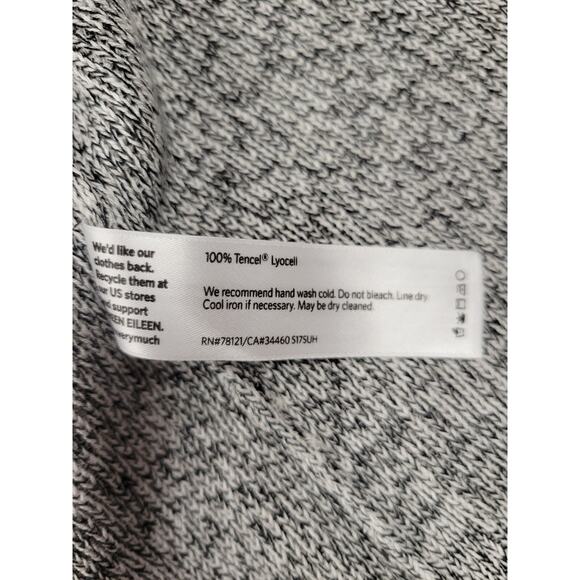 Eileen Fisher Black White Long Duster Thin Cardigan Sweater Made in USA Small - Picture 3 of 4